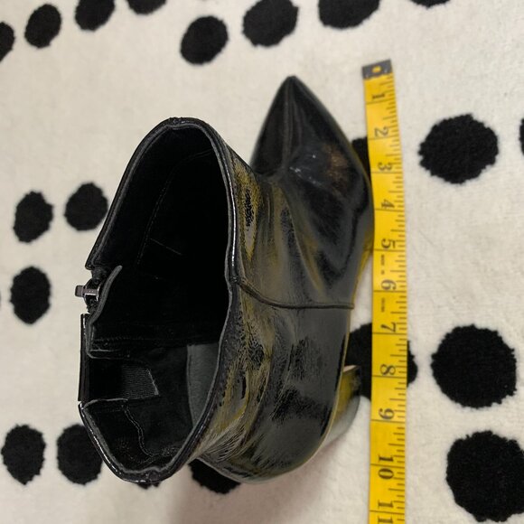 Sam Edelman Hilty 2 Boot 7.5 Black Patent Leather Pointed Toe Block Heel Booties - Picture 16 of 16